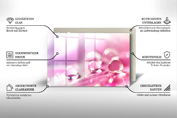 Deska do kuchni Rosa płatki kwiatów