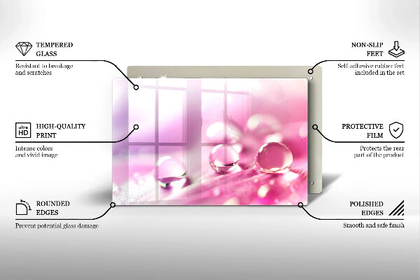 Deska do kuchni Rosa płatki kwiatów