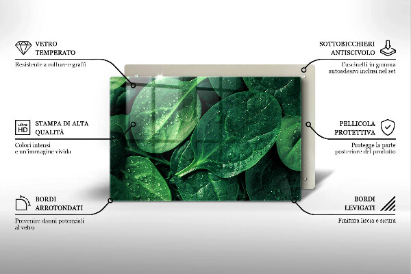 Deska do kuchni Liście bazylii