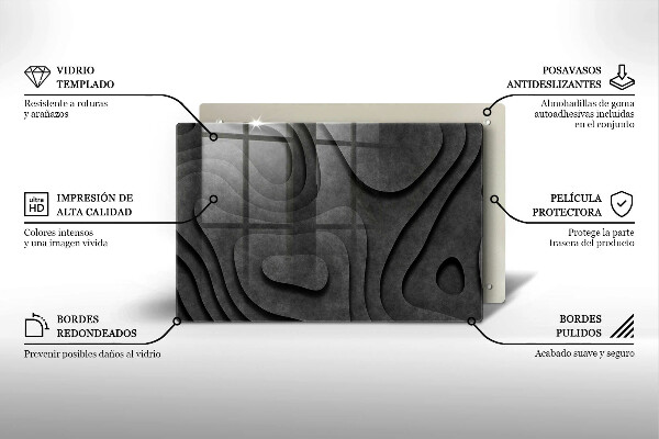 Deska do kuchni Kamienne kształty 3D