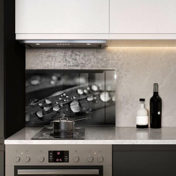 Deska do kuchni Krople rosy na liściach