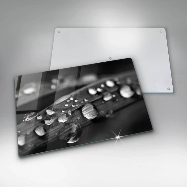 Deska do kuchni Krople rosy na liściach