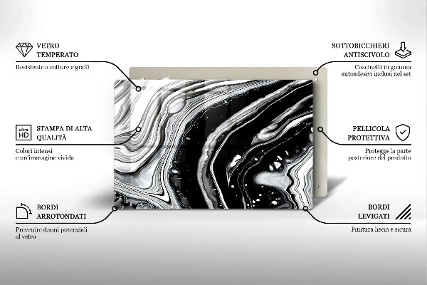 Deska do kuchni Abstrakcja tusz