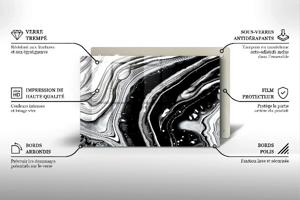 Deska do kuchni Abstrakcja tusz