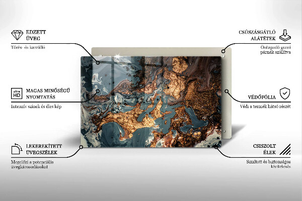 Deska do kuchni Złota struktura skały