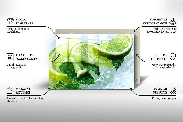 Deska do kuchni Limonka mięta i lód