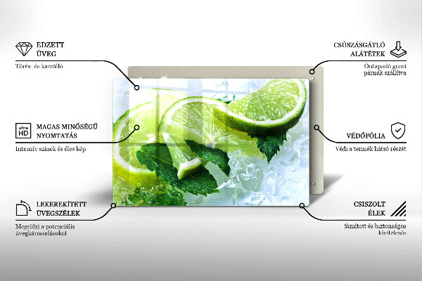 Deska do kuchni Limonka mięta i lód