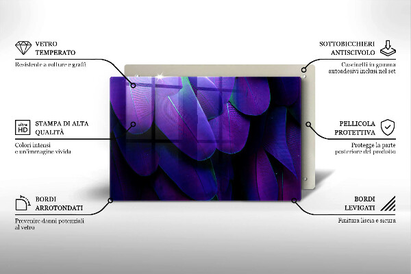 Deska do kuchni Neonowe pióra