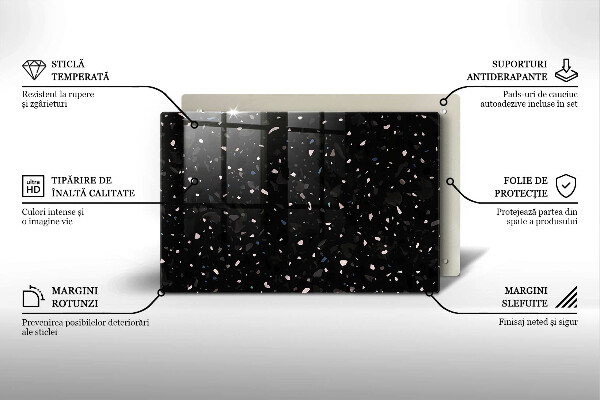 Deska do kuchni Ciemny kamień gres