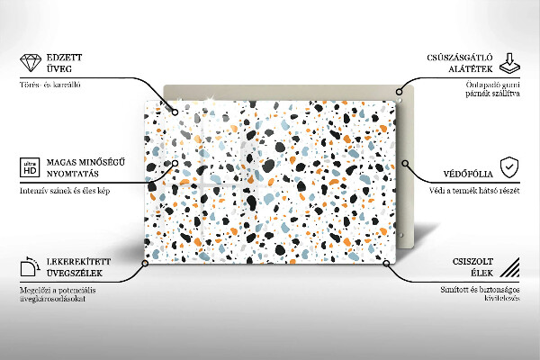Szklana deska do kuchni Dekoracyjny kamień gres