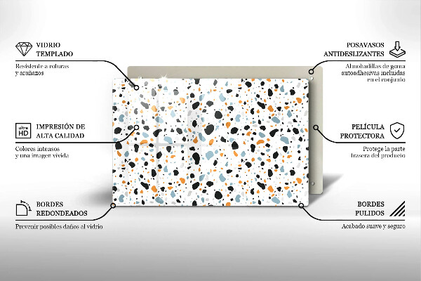 Szklana deska do kuchni Dekoracyjny kamień gres