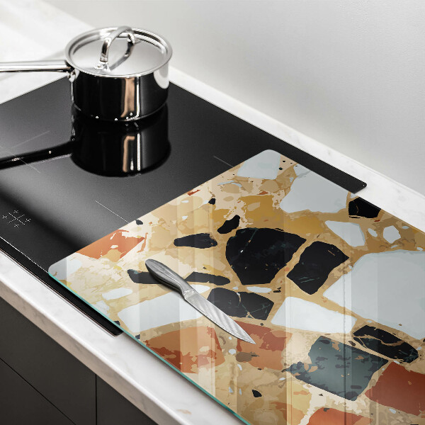 Szklana deska do kuchni Ozdobne kamienie płyta