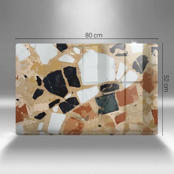 Szklana deska do kuchni Ozdobne kamienie płyta