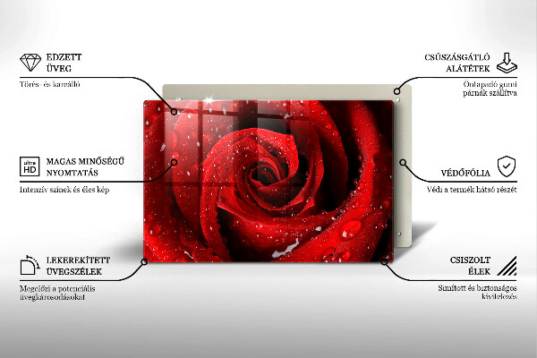 Deska do kuchni Róża płatki kwiatu