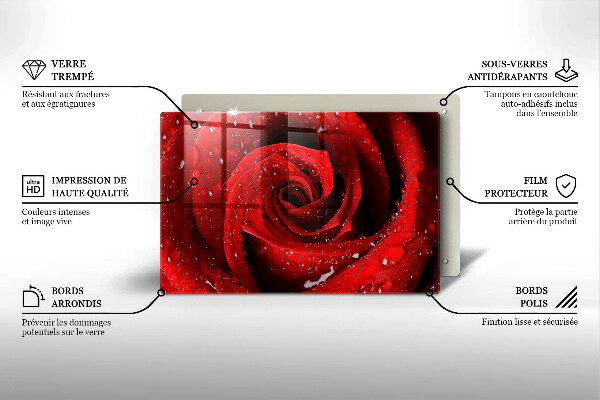 Deska do kuchni Róża płatki kwiatu