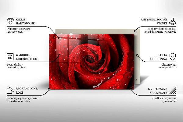 Deska do kuchni Róża płatki kwiatu