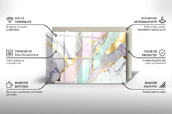 Deska do kuchni Pastelowy marmur