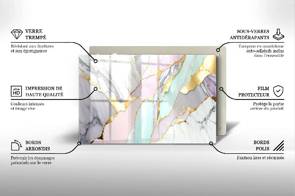 Deska do kuchni Pastelowy marmur
