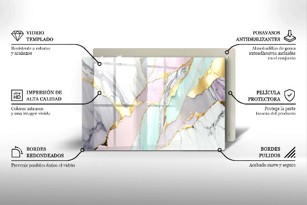 Deska do kuchni Pastelowy marmur