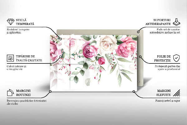 Deska do kuchni Akwarelowe róże