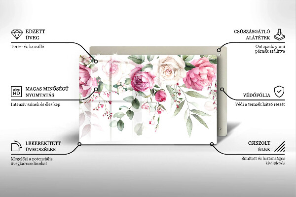 Deska do kuchni Akwarelowe róże