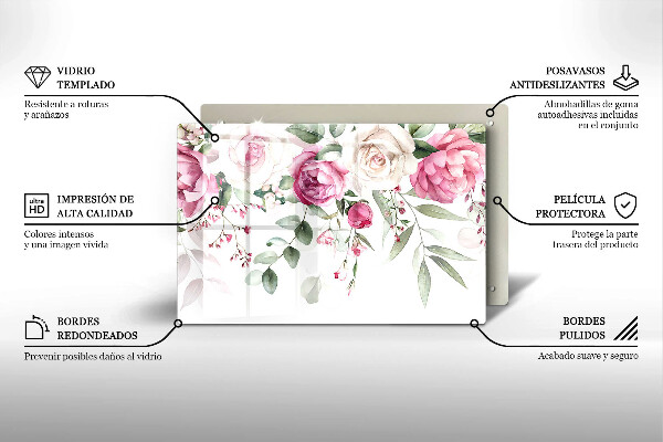 Deska do kuchni Akwarelowe róże