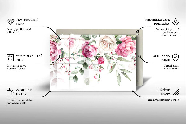 Deska do kuchni Akwarelowe róże