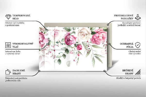 Deska do kuchni Akwarelowe róże