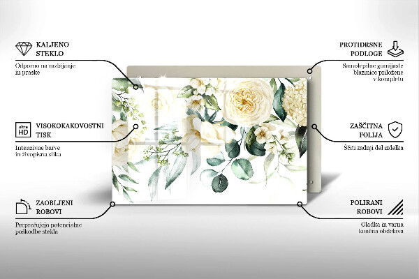 Deska do kuchni Akwarelowe kwiaty