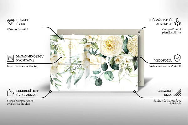 Deska do kuchni Akwarelowe kwiaty