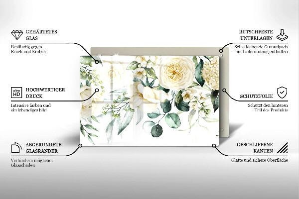 Deska do kuchni Akwarelowe kwiaty