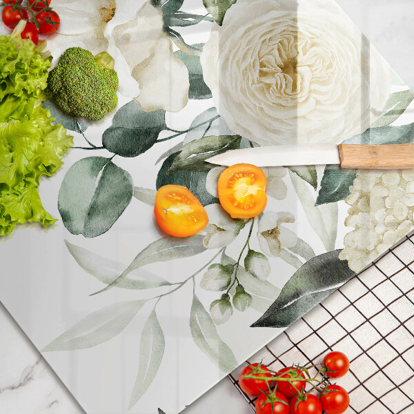 Deska do kuchni Akwarelowe kwiaty