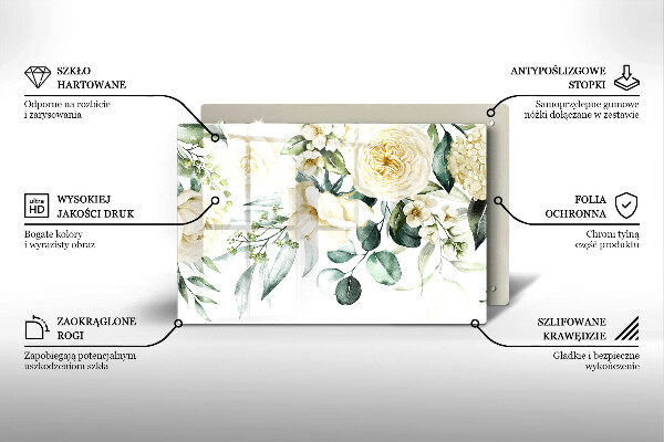 Deska do kuchni Akwarelowe kwiaty