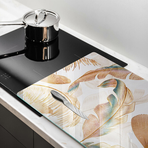 Deska do kuchni Boho pióra i liście