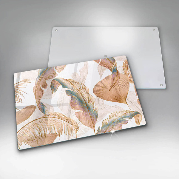 Deska do kuchni Boho pióra i liście