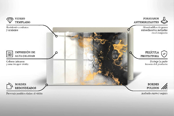 Deska do kuchni Abstrakcja ze złotem