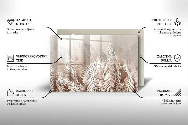 Deska do kuchni Roślinność boho liście