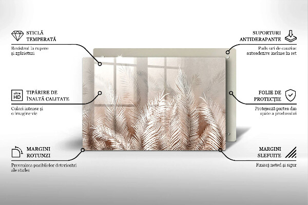 Deska do kuchni Roślinność boho liście