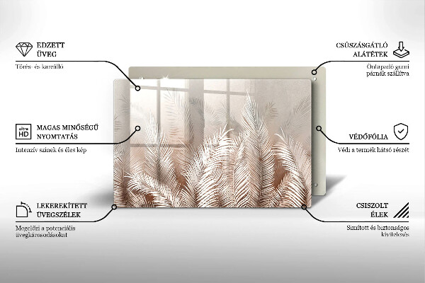 Deska do kuchni Roślinność boho liście