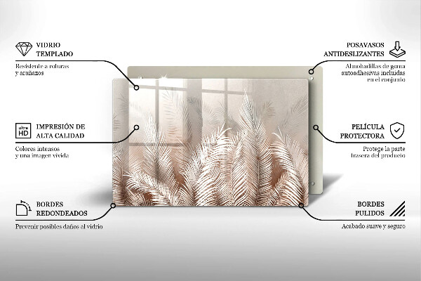 Deska do kuchni Roślinność boho liście