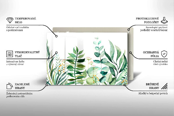 Deska do kuchni Ilustracja liście rośliny