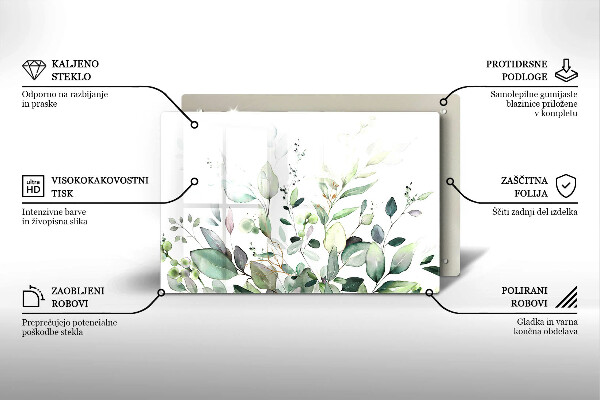 Deska do kuchni Akwarelowe rośliny