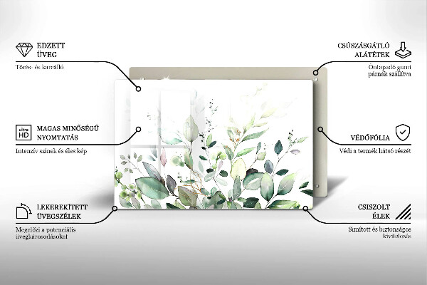 Deska do kuchni Akwarelowe rośliny