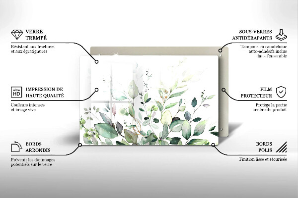 Deska do kuchni Akwarelowe rośliny