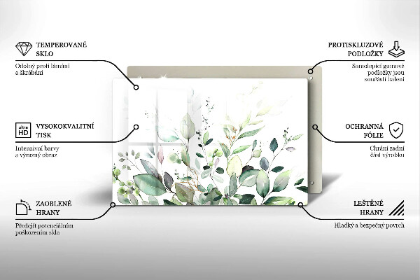 Deska do kuchni Akwarelowe rośliny