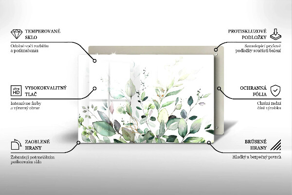 Deska do kuchni Akwarelowe rośliny