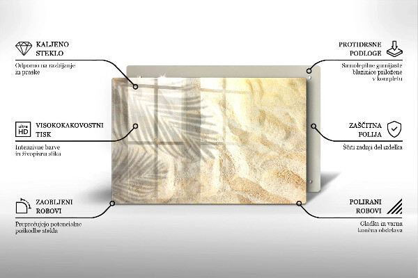 Deska do kuchni Liście palmy i piasek