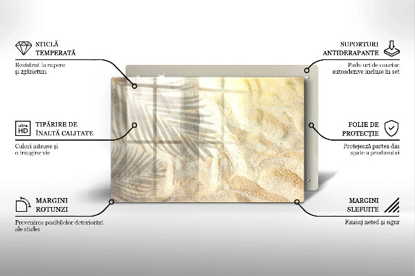 Deska do kuchni Liście palmy i piasek