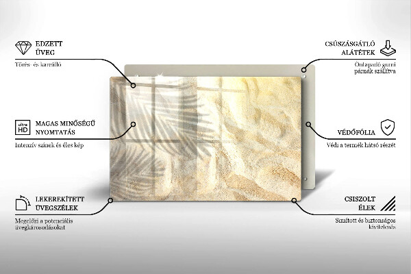 Deska do kuchni Liście palmy i piasek