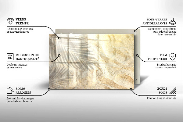 Deska do kuchni Liście palmy i piasek